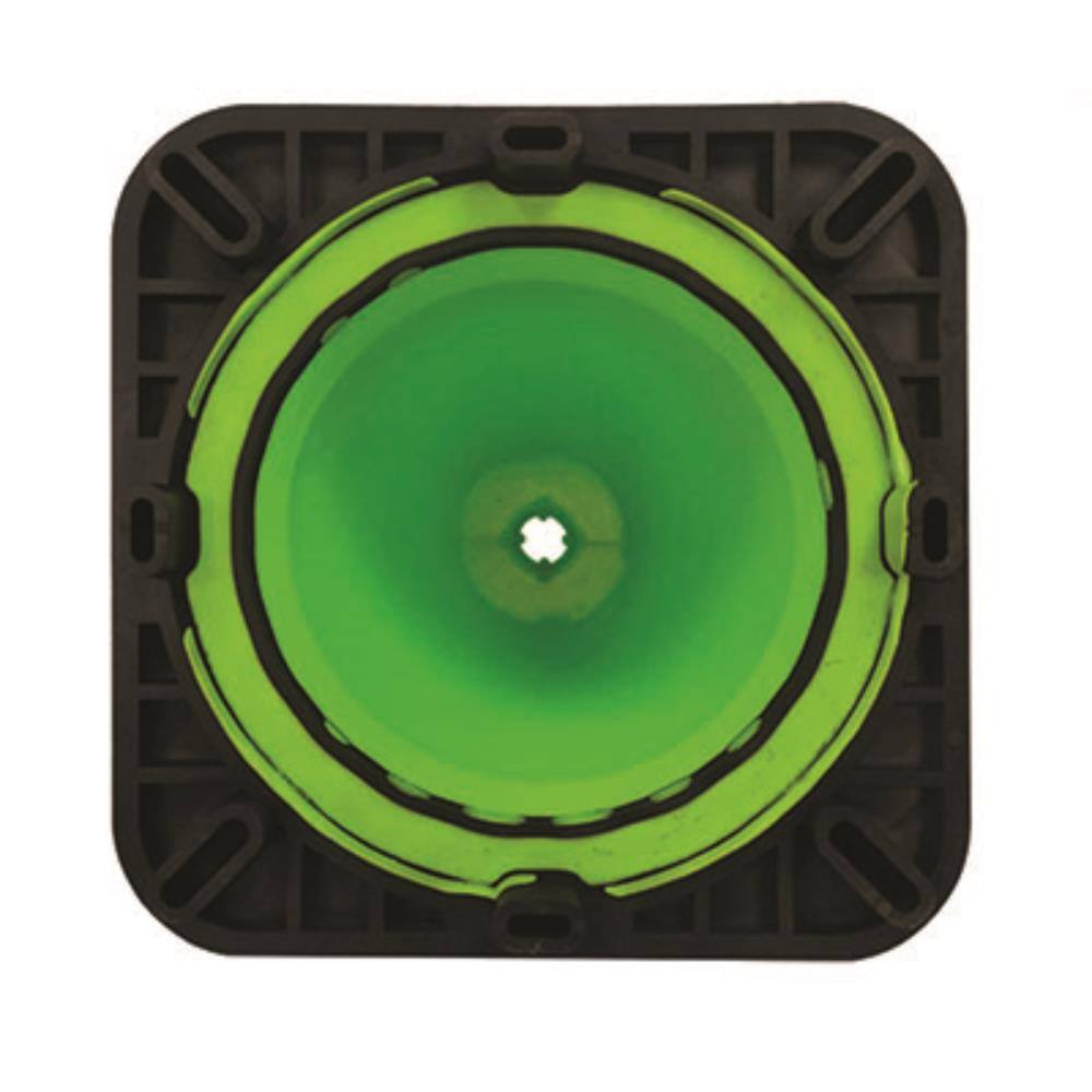 18 in. Lime Green Traffic Cone with Black Base and 6 in. Reflective Collar 3 lbs. - Hercitys