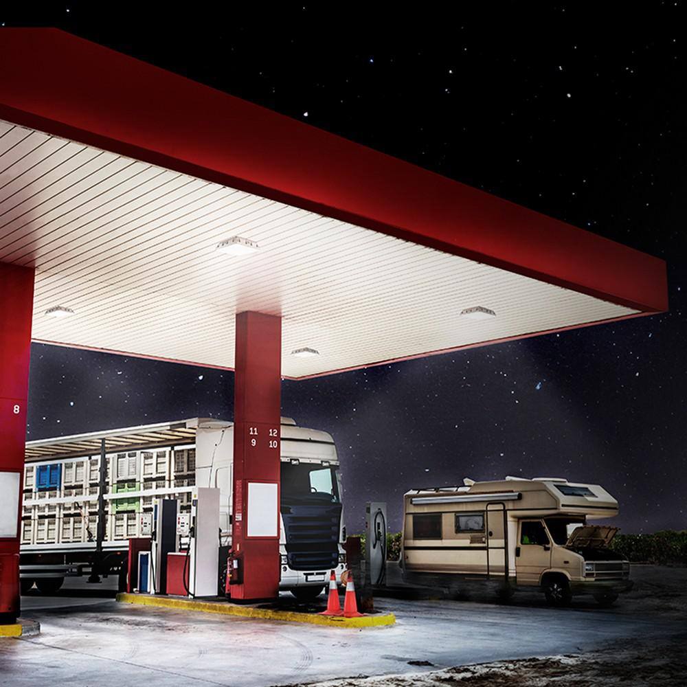 4000 Lumen Integrated LED Selectable 5CCT Bronze Commercial Canopy Flood Light - Hercitys