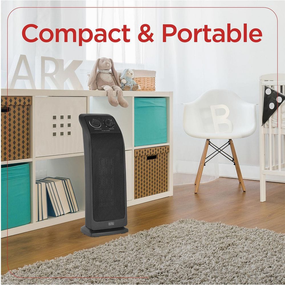 1,500-Watt Electric Ceramic Tower Space Heater - Hercitys