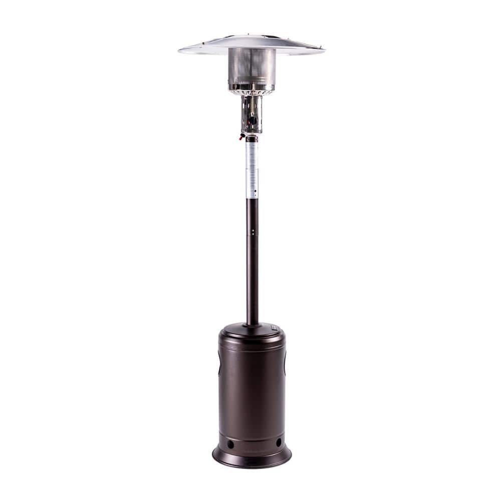 47,000 BTU Hammered Mocha Propane Outdoor Flame Patio Heater - Hercitys