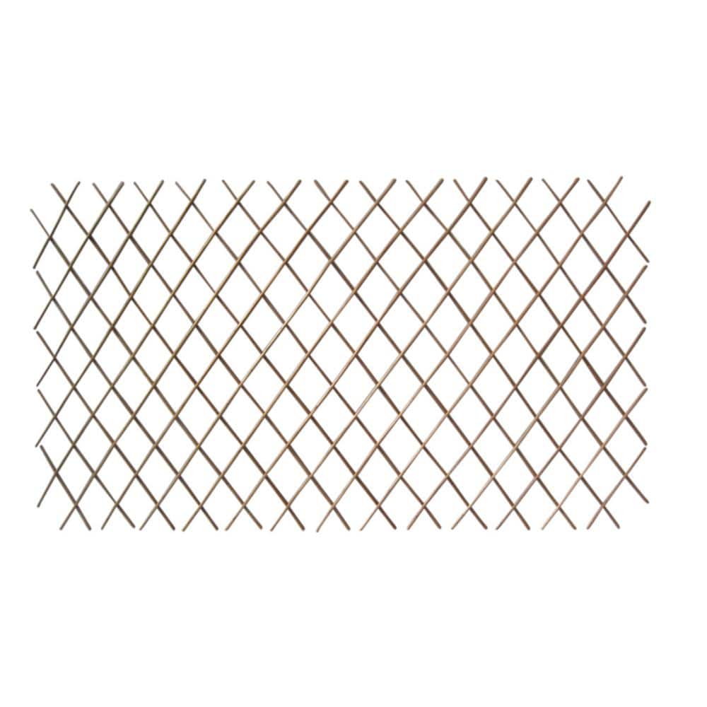 36 in. H x 72 in. L Peeled Willow Expandable Lattice Fence - Hercitys