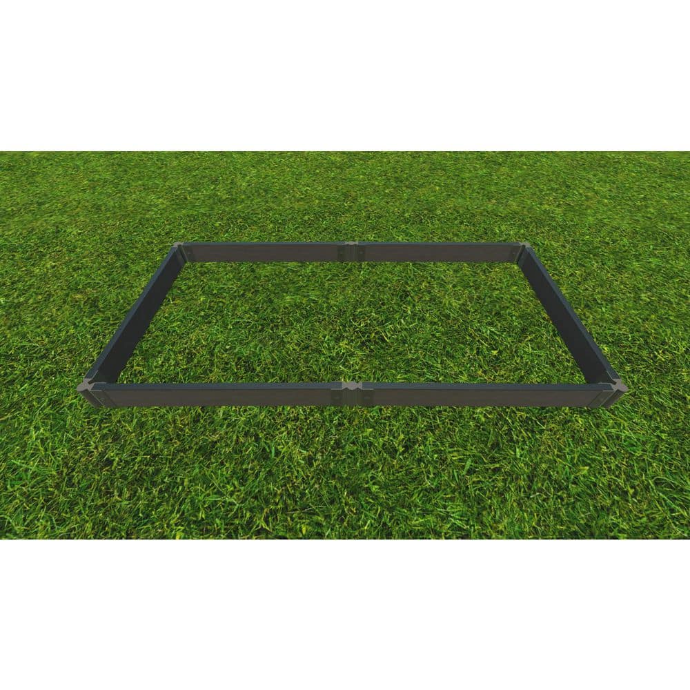 4 ft. x 8 ft. x 5.5 in. Weathered Wood Composite Raised Garden Bed – 2 in. Profile - Hercitys