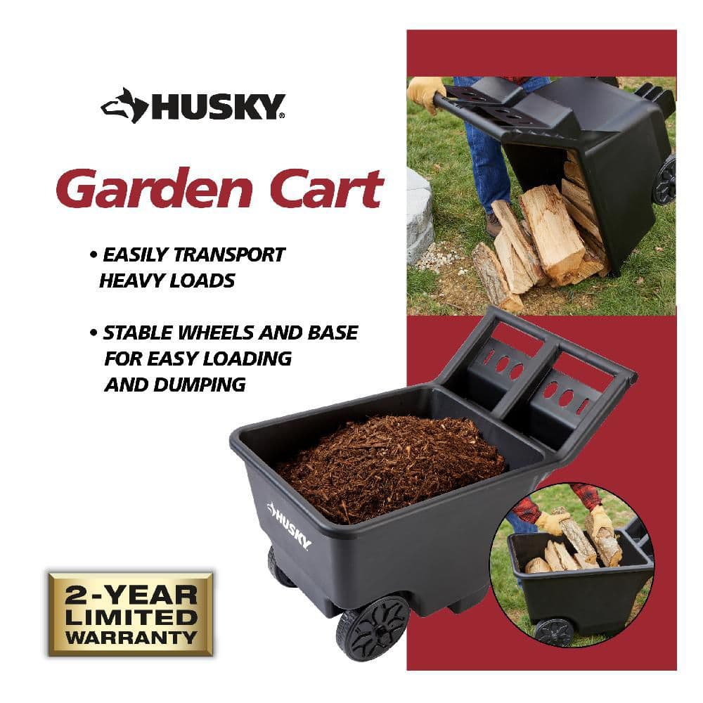 4.5 cu. ft. Heavy Duty Plastic Rust Resistant Garden Cart - Hercitys