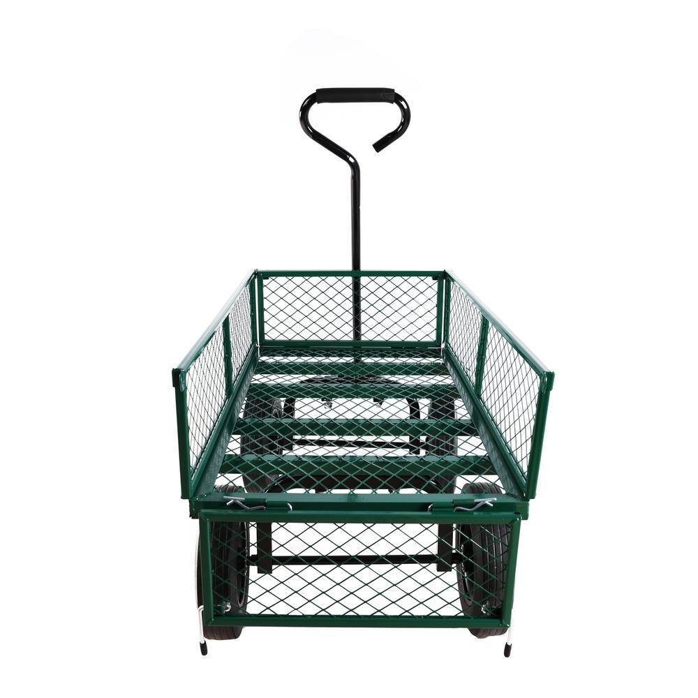 3.5 cu. ft. Metal Garden Cart, Green - Hercitys