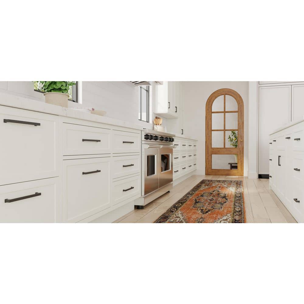 10-Pack Chelsey 4 in. (102 mm) Center-to-Center Classic Matte Black Bar Drawer Pull - Hercitys