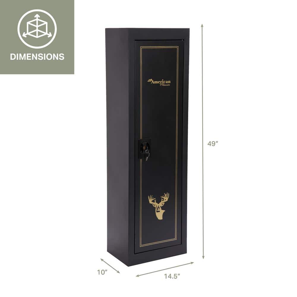 5-Gun Lockable Metal Security Gun Cabinet - Hercitys