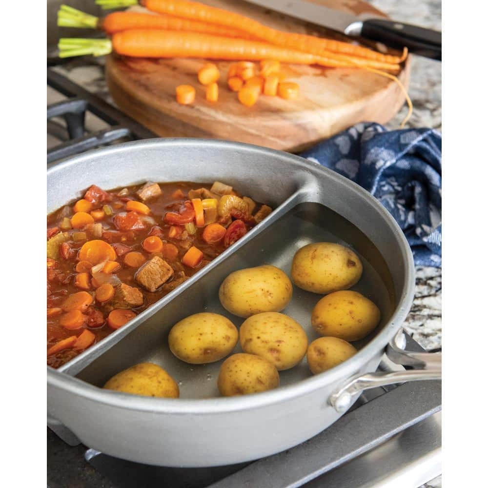 2.5 qt. Aluminum 2-in-1 Divided Sauce Pan - Hercitys