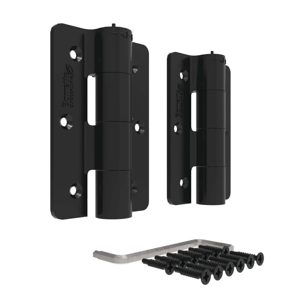 3.125 in. x 4.875 in. Aluminum Black Standard Butterfly Hinge (2-Pack) - Hercitys
