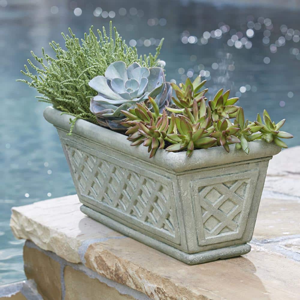 20 in. x 8 in. Special Aged Granite Resin Window Box - Hercitys