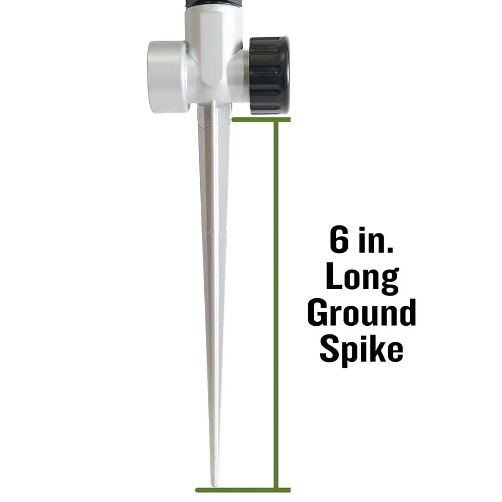 3-Piece Garden Watering Set with (1) Pulsating Spike Style, (1) 3-Arm Rotating Sprinkler and (1) 7-Pattern Spray Nozzle - Hercitys