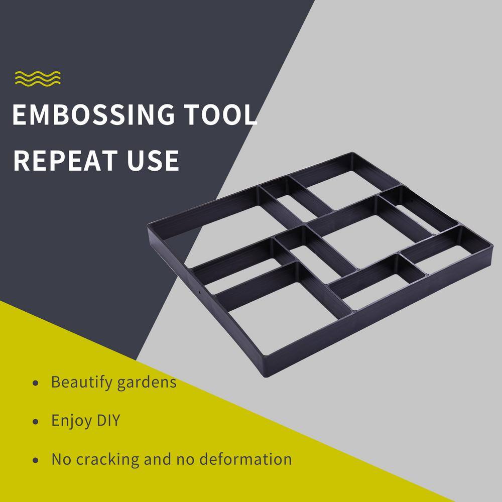 18 in. x 16 in. x 0.2 in. Black PP Concrete Edging Road Mould - Hercitys