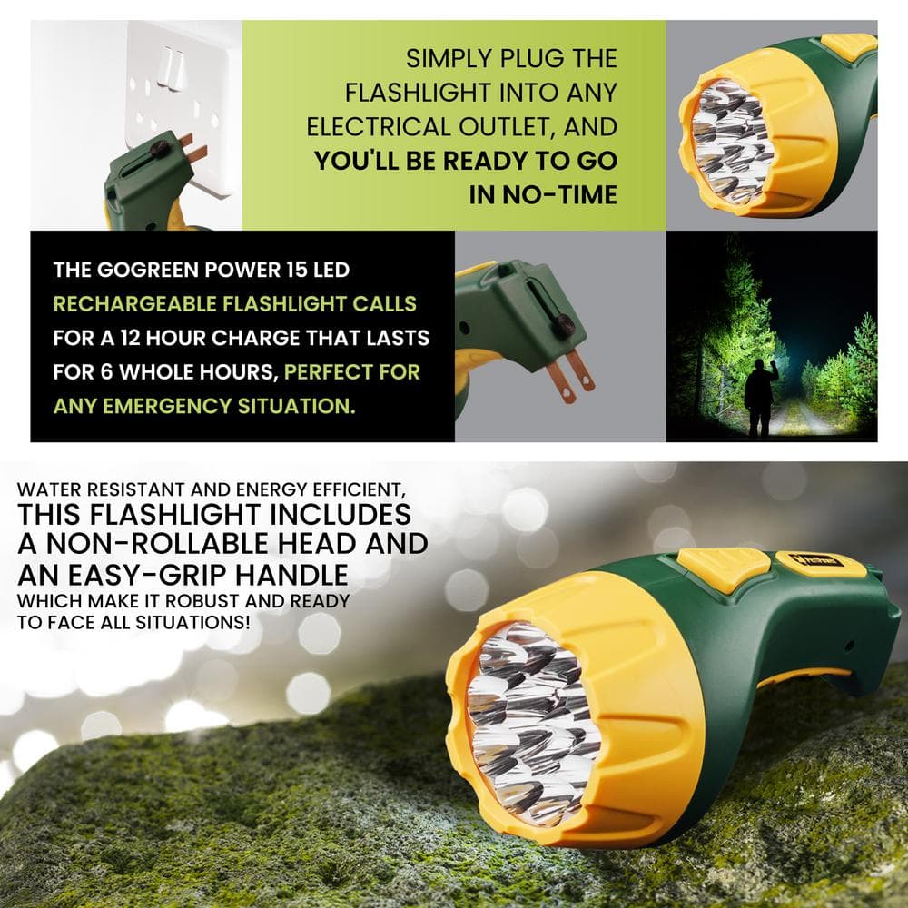 15 LED Rechargeable Flashlight - Hercitys