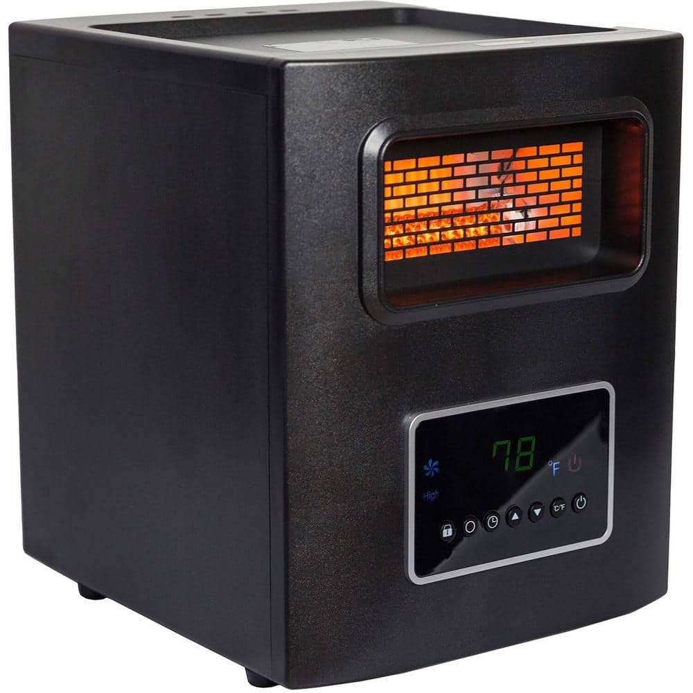 1500-Watt Electric 4-Wrapped Element Infrared Heater with USB Charging - Hercitys