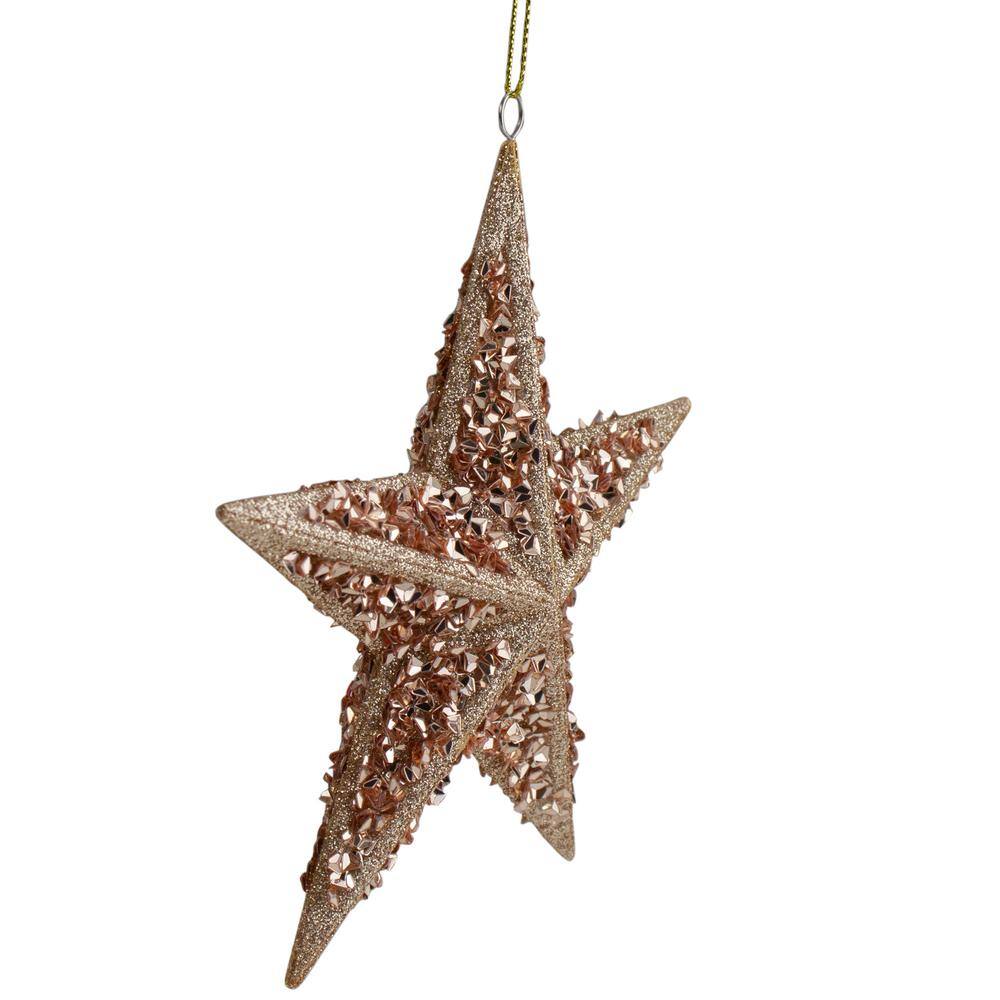 5.5 in. Rose Gold Star Shaped Christmas Ornament - Hercitys