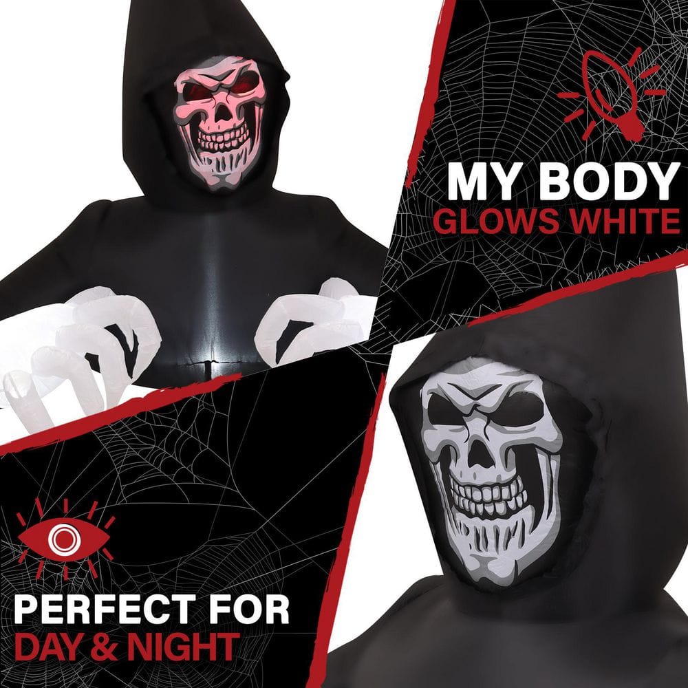 4.9 ft. Inflatable Pre-Lit Grim Reaper - Hercitys