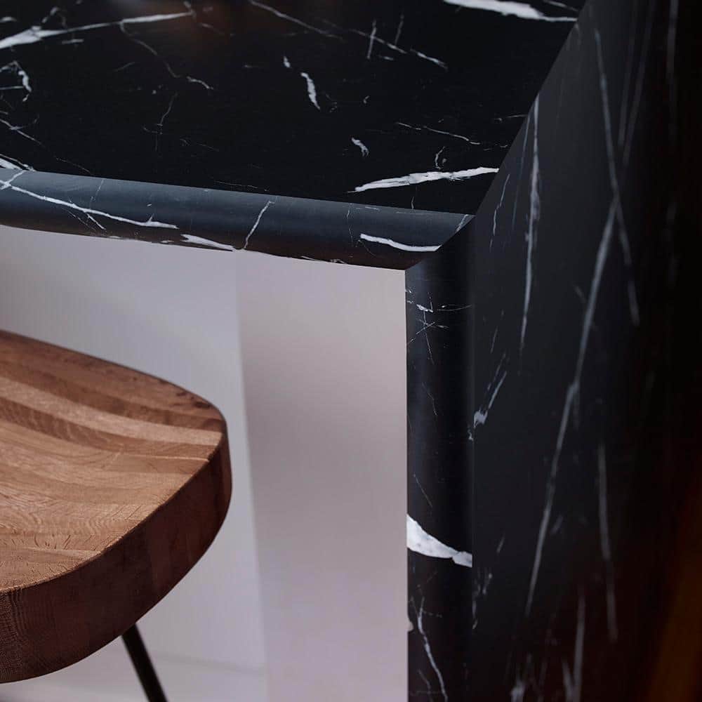 4 ft. x 8 ft. Laminate Sheet in 180fx Nero Marquina with SatinTouch Finish - Hercitys