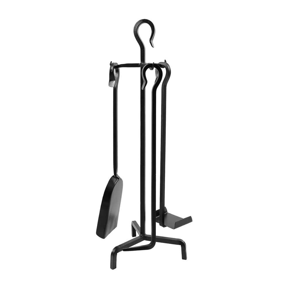 26 in. Tall Black Berlin Iron Set of 4 Mini Fireplace Tools - Hercitys
