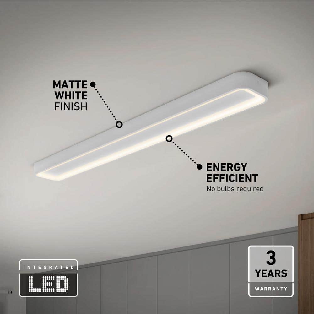 5.98 in. Aiden White LED Flat Panel 30-Watt 5CCT Selectable LED Integrated Linear Flat Panel - Hercitys
