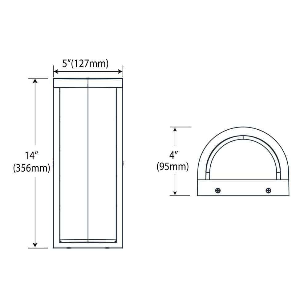 14 in. 22-Watt Radar-Motion Activated White Integrated LED Wall Ceiling Surface Flush Mount Smart Flood Light - Hercitys
