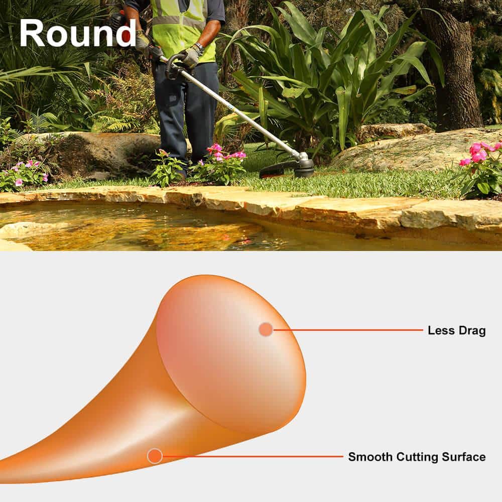 0.095 in. x 1,410 ft. Large Spool Round Trimmer Line - Hercitys