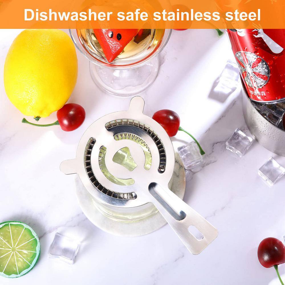 16-Piece Silver Stainless Steel Bar Strainers, Bartender Strainers, Cocktail Strainers, Drink Strainers - Hercitys