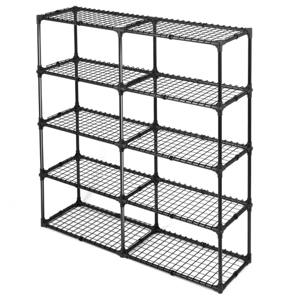 5-Shelf Wire Rack with Cover (2-pack) - Hercitys
