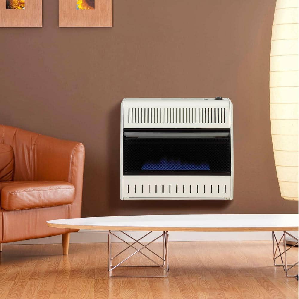 30,000 BTU Liquid Propane Ventless Blue Flame Space Heater With Base Feet, Manual Control – Model# ML300HBA-B - Hercitys