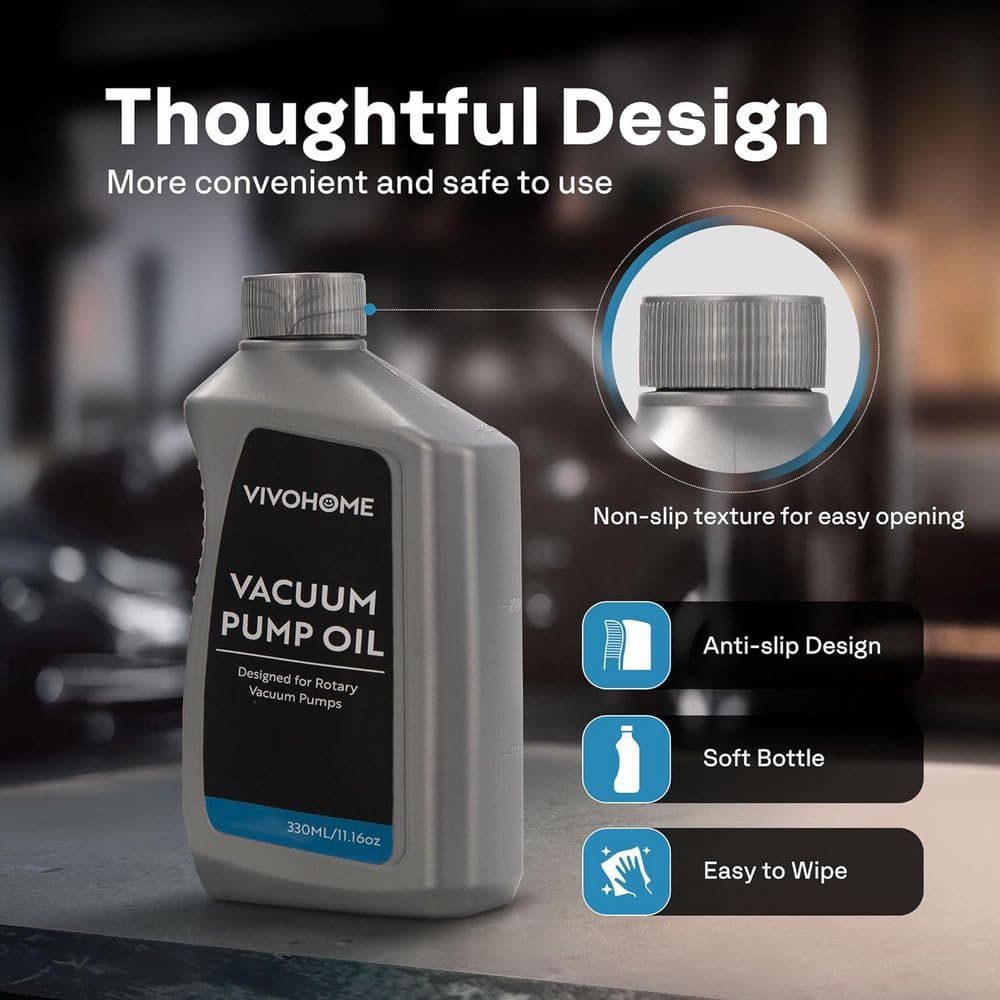 330ml/11. 16 oz. Premium Vacuum Pump Oil, High Viscosity and Low Moisture (4 Pack) - Hercitys