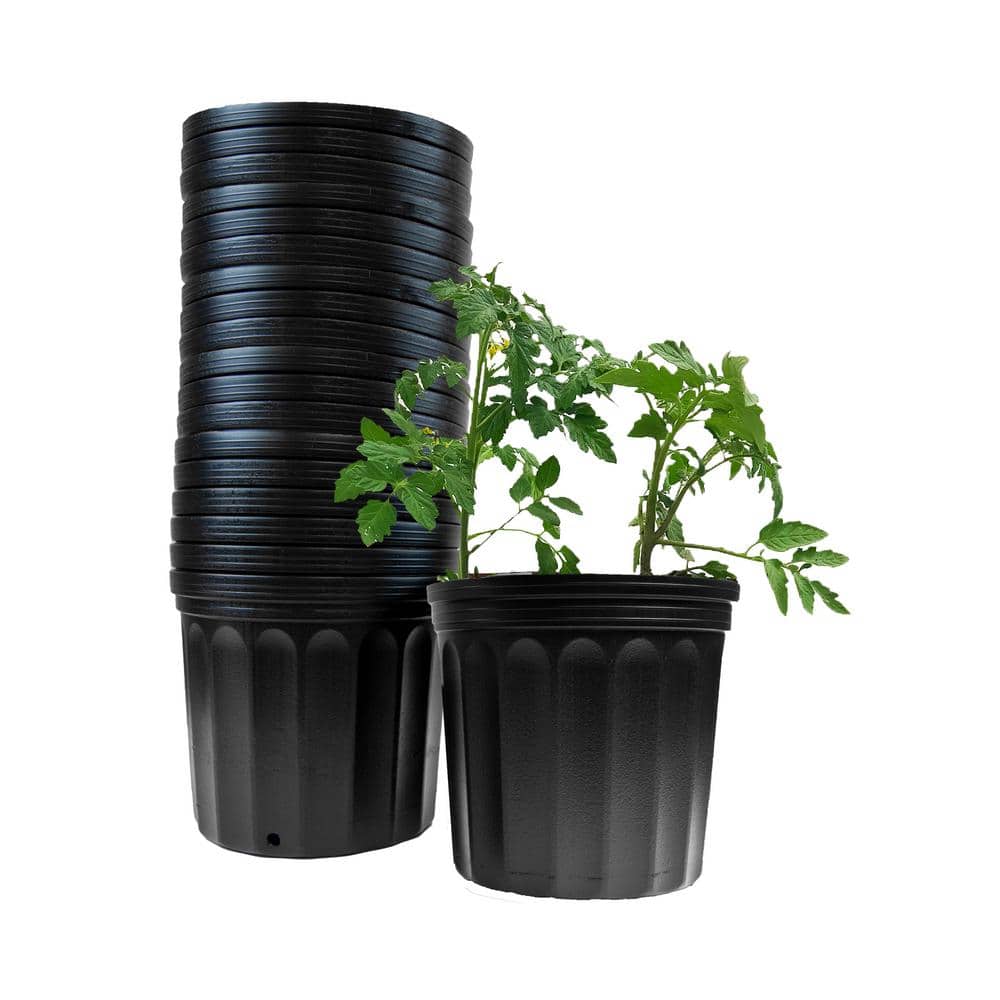 2 Gal. Plastic Nursery Pots (7.57 l) 20-Pack - Hercitys