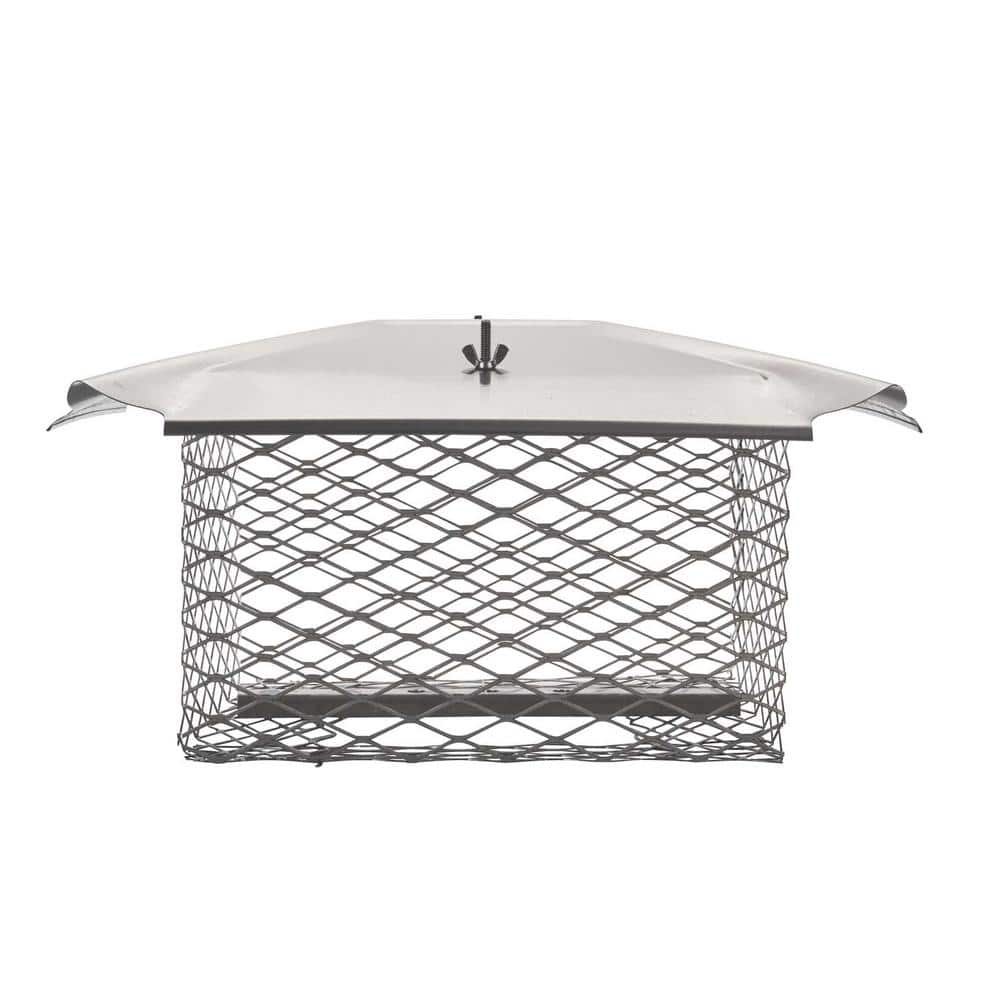 13 in. x 13 in. Chimney Cap in Stainless Steel - Hercitys