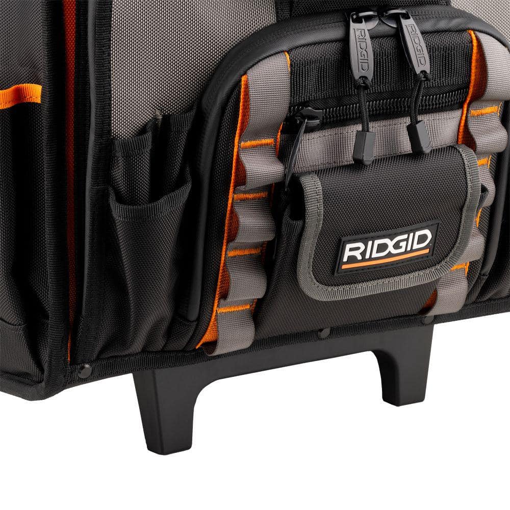 17 in. 62 Pocket Professional Grade Open Top Rolling Tool Bag - Hercitys