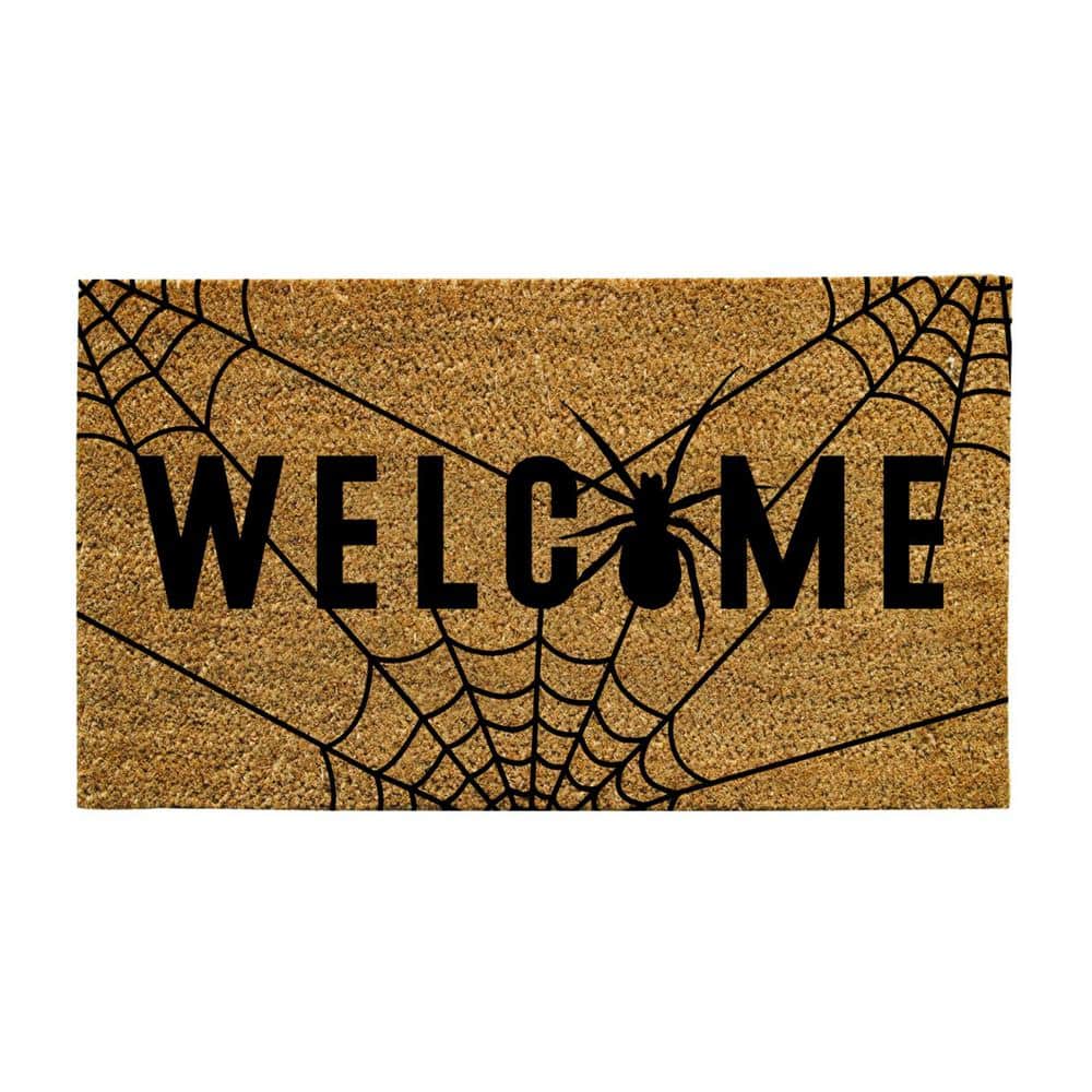 16 in. x 28 in. Coir Halloween Greeting “Welcome” Door Mat - Hercitys