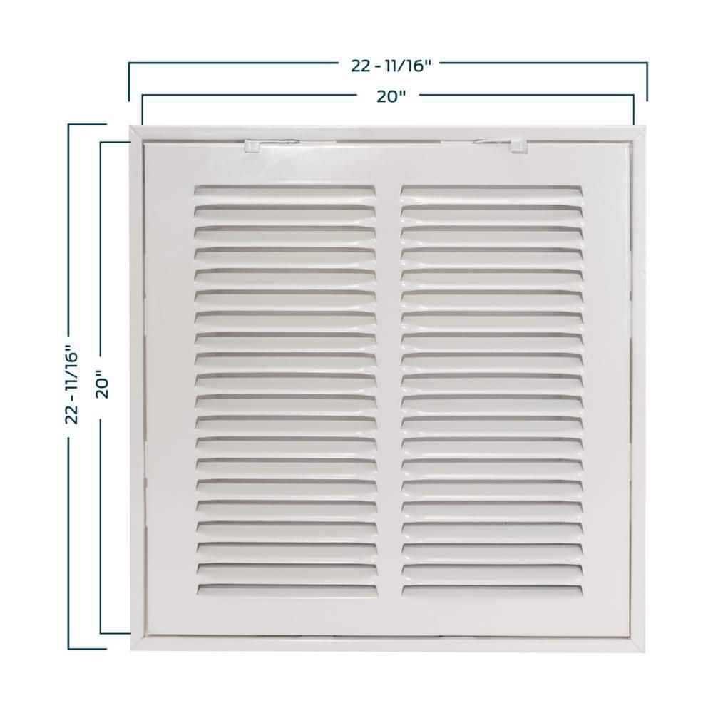 20 in. x 20 in. Steel Return Filter Grille - Hercitys