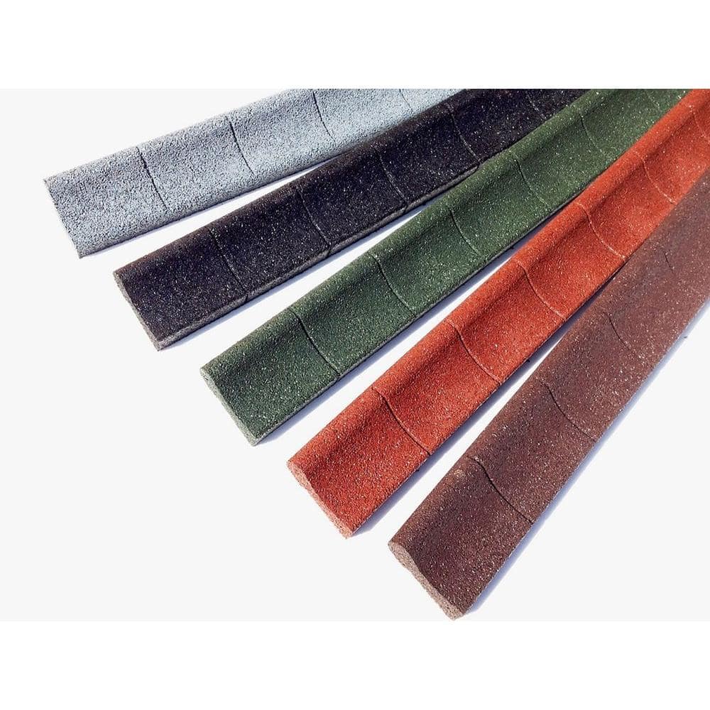 4 ft. Red Rubber Curb Landscape Edging (4-Pack) - Hercitys