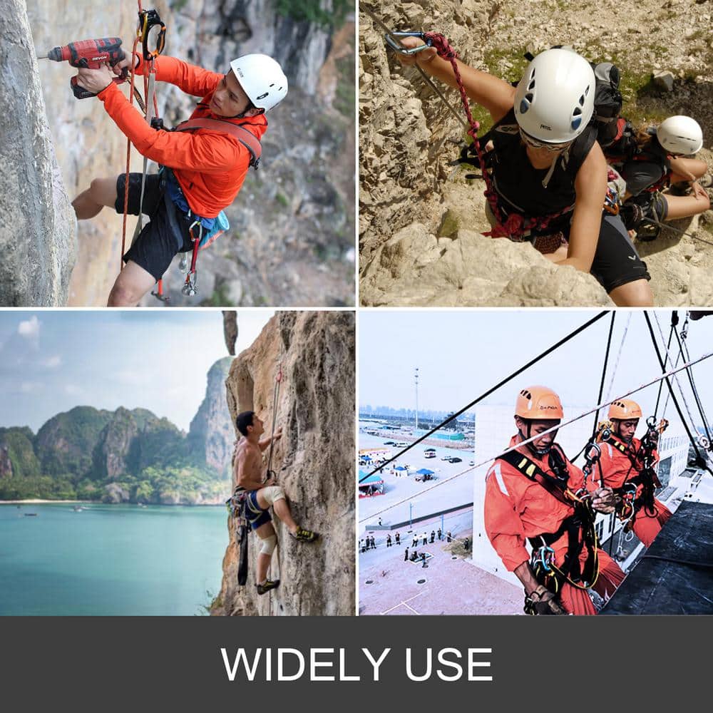 1/2 in. x 8 ft. Steel Core Lanyard Kit Fall Arrest Protection Equipment Rope Polyester Roofing Rope Climbing Lanyard - Hercitys