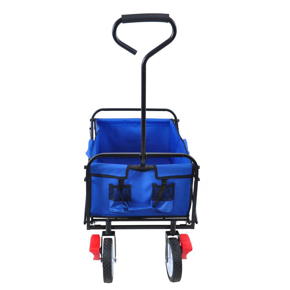 3.6 cu. ft. Metal Garden Cart, Blue - Hercitys
