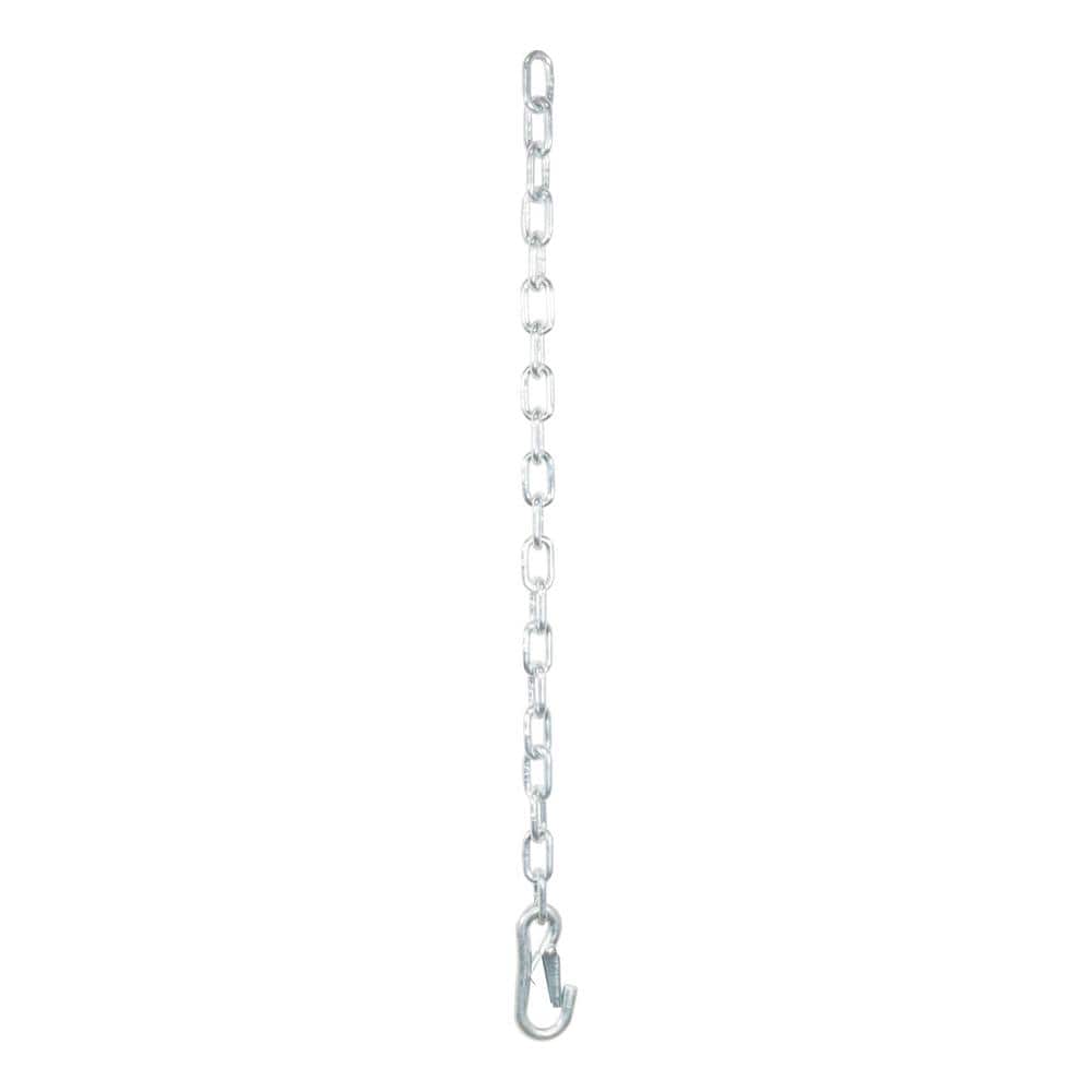 27″ Safety Chain with 1 Snap Hook (5,000 lbs., Clear Zinc) - Hercitys