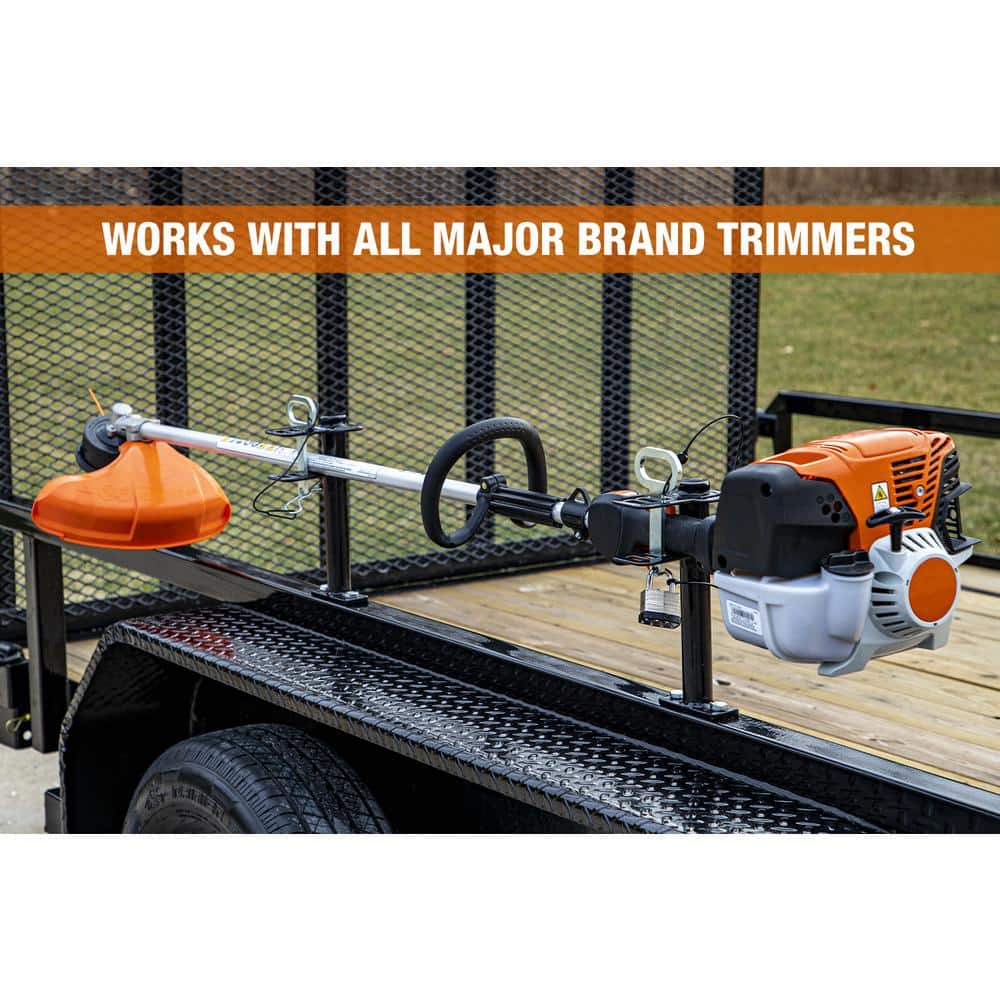 2-Position Trimmer Edger Rack Holder Open Landscape Trailer - Hercitys