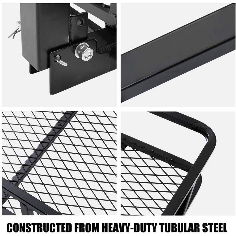 500 Pound Capacity Folding Steel Mesh Cargo Carrier Luggage Basket - Hercitys