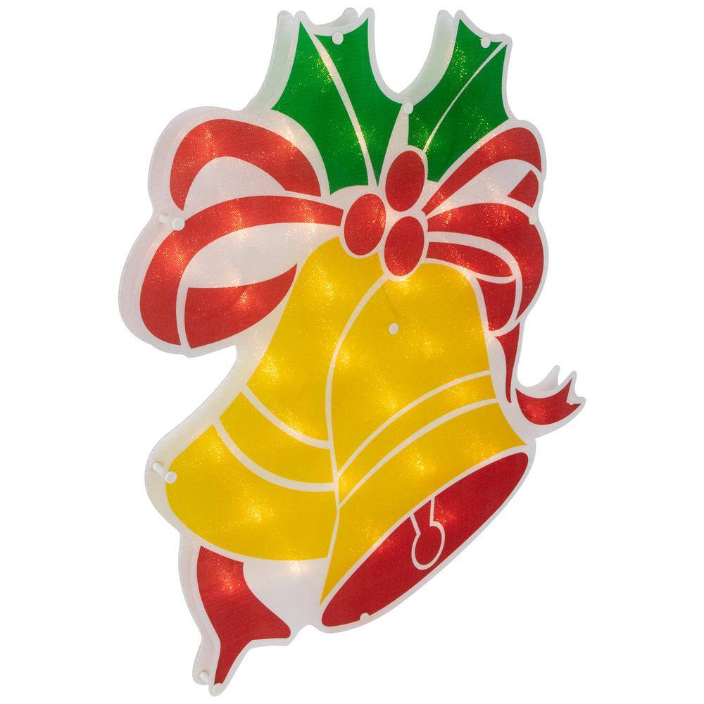 19 in. Lighted Christmas Bells Window Silhouette - Hercitys