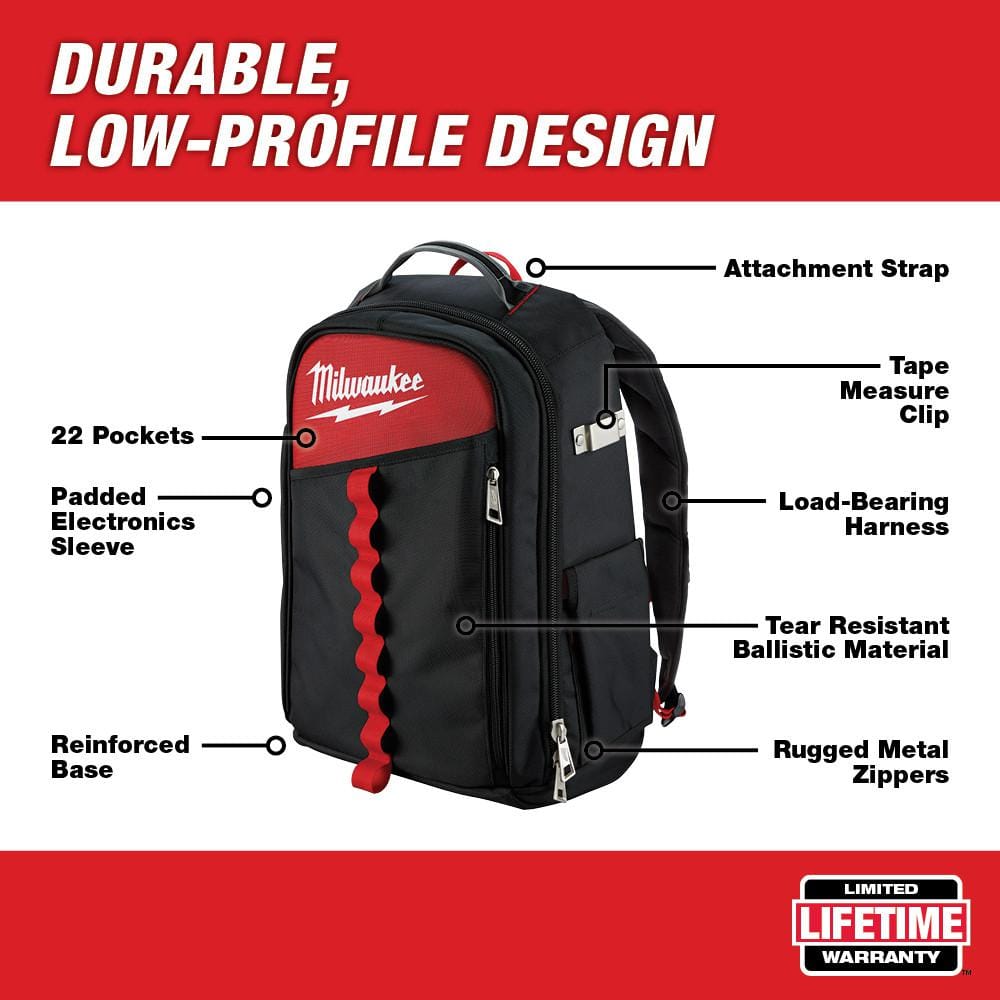 14 in. Low Profile Tool Backpack - Hercitys