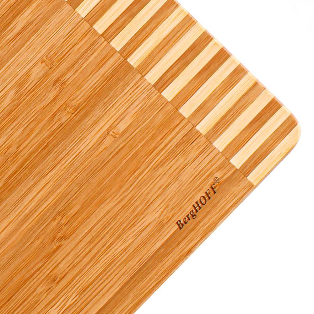 2-Piece Rectangular Bamboo Cutting Boards, 2-Tone Stripe - Hercitys