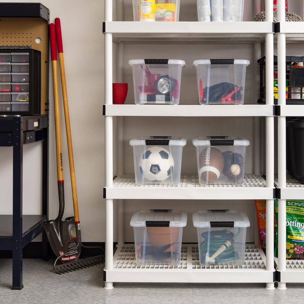 20.5 Qt./19.4 Gal. Buckled Clear Box, Clear (6-Pack) - Hercitys