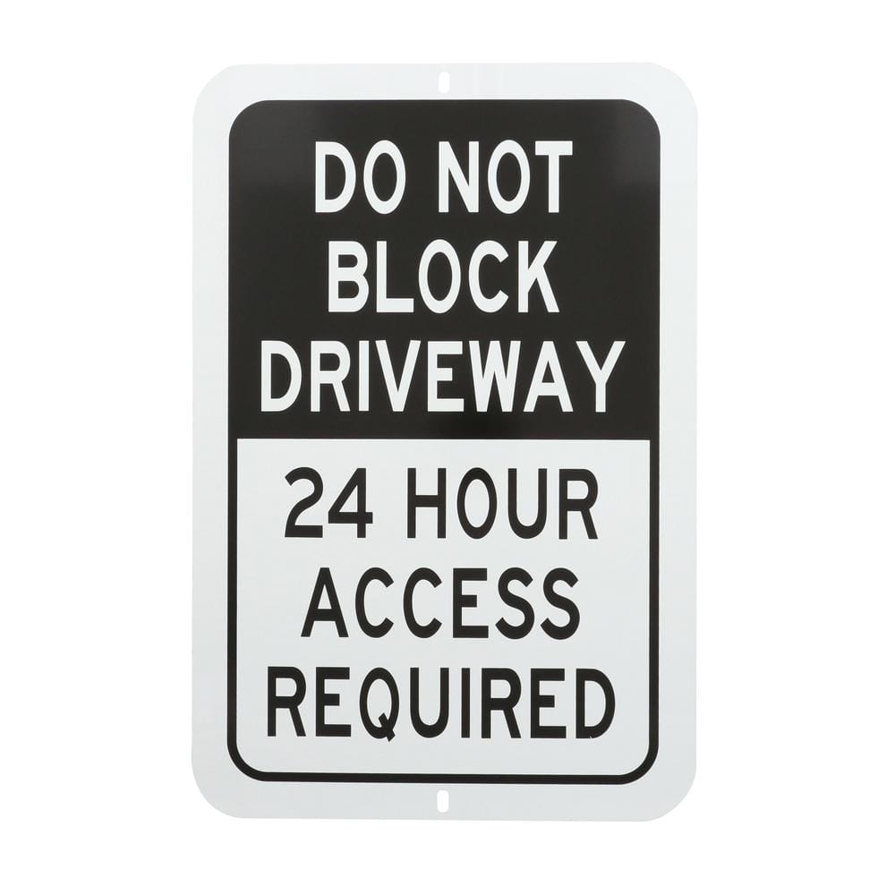 18 in. x 12 in. Aluminum Do Not Block Driveway Sign - Hercitys