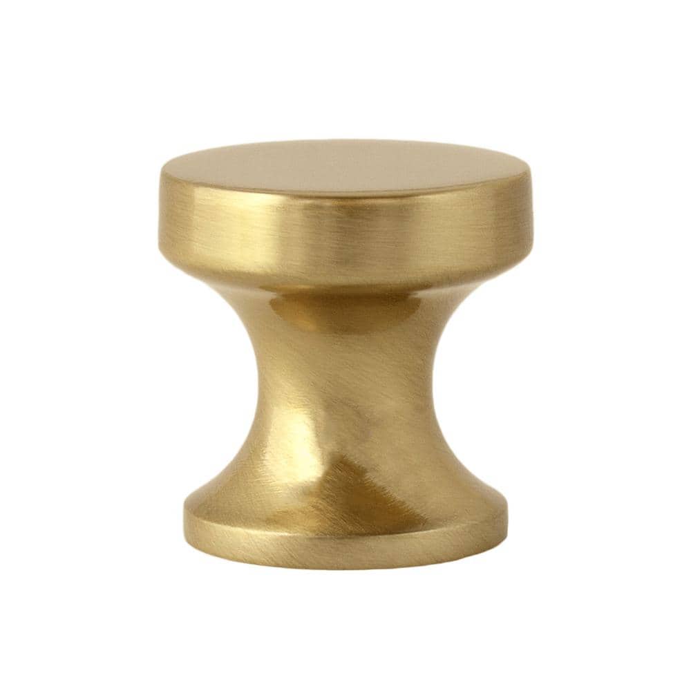 10-Pack High Desert 1 in. (25 mm) Classic Satin Brass Round Cabinet Knob - Hercitys
