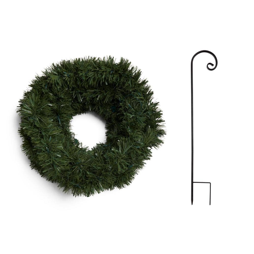 50 ft. Long Pre-Lit Christmas Garland Pathway Lights 400 5 mm Warm White LED Lights – 6 Shepherds Hooks Included - Hercitys