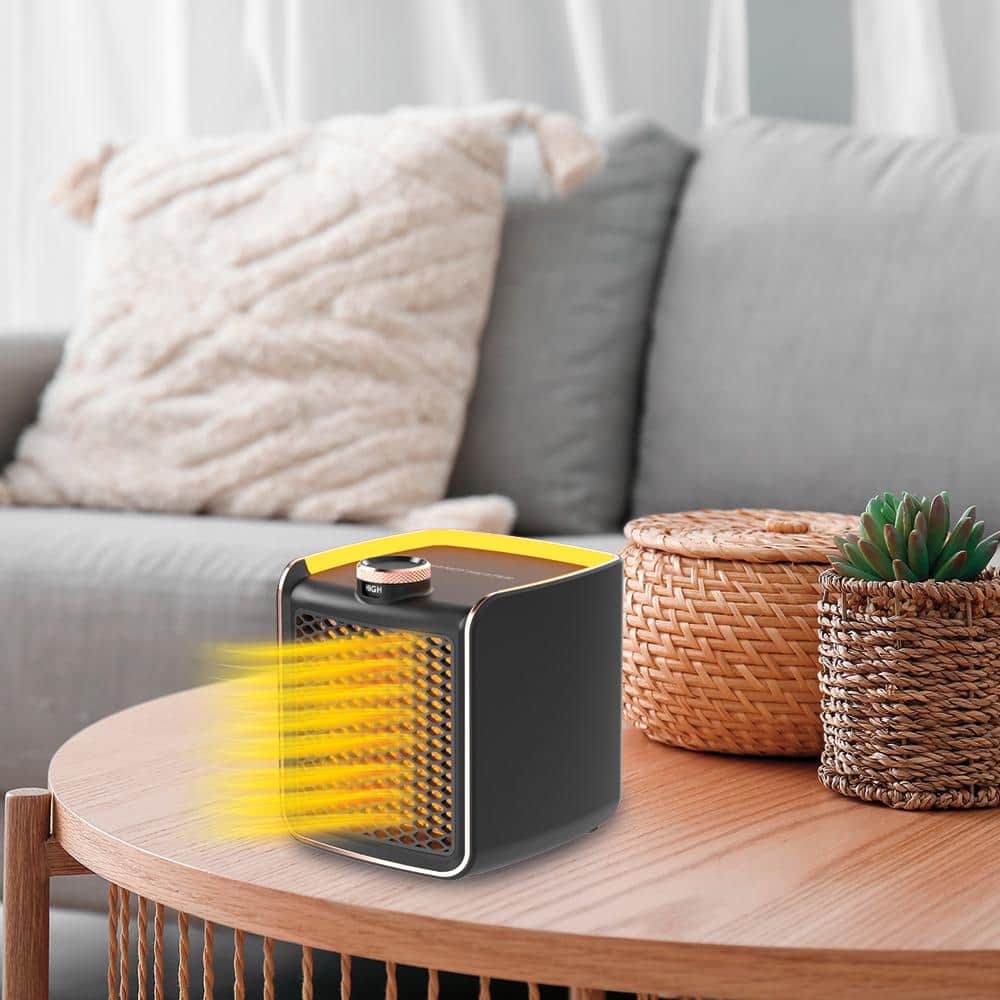 4944 BTU Fan Heater Electric Personal Space Heater Furnace with 2-Adjustable Settings - Hercitys