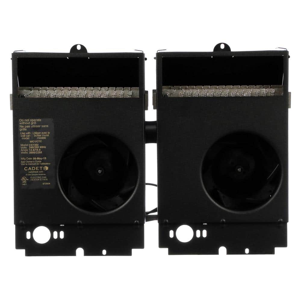 208-volt 3,000-watt Com-Pak Twin In-wall Fan-forced Replacement Electric Heater Assembly - Hercitys