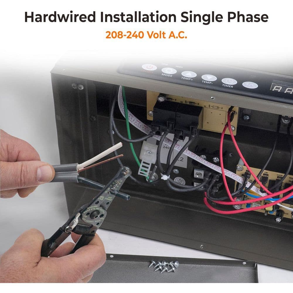 25000 BTU Fan Heaters Electric Furnace with Remote Control - Hercitys