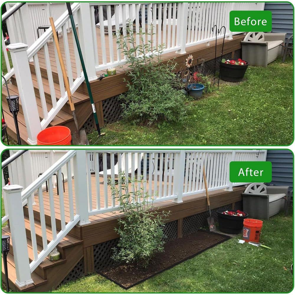 100 ft. x 2 in Black Plastic Landscape Edging with 180 Spikes - Hercitys